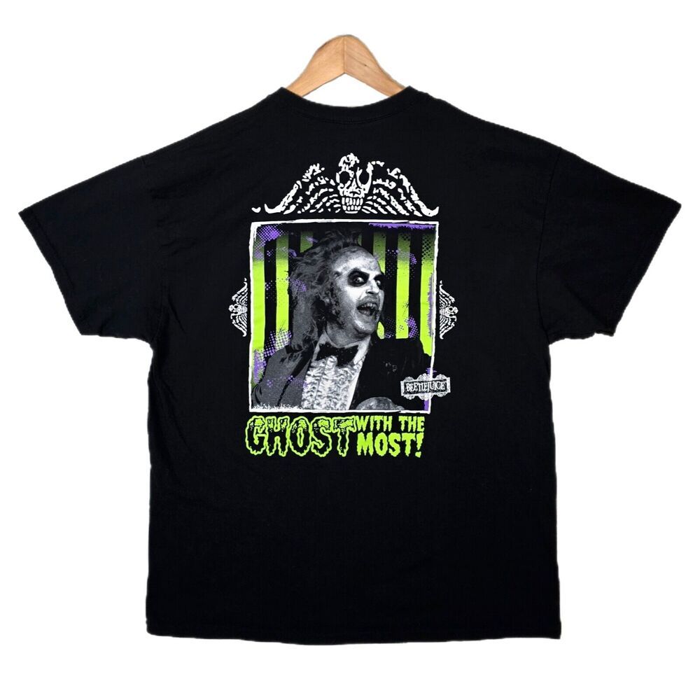 Beetlejuice Shirt Mens XL Ghost With The Most Shirt Tim Burton Movie Horror Vtg